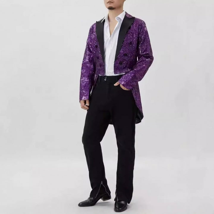 Herren stilvolle Pailletten-Smokingjacke Echoarchiv