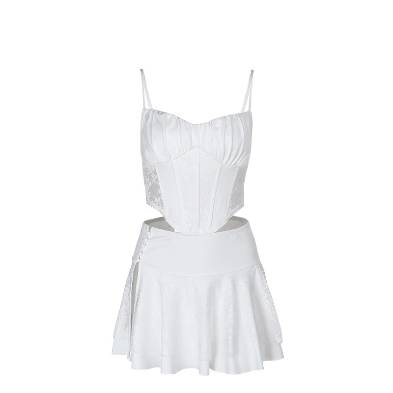 Damen Corsagenkleid mit filigranen Spitzenakzenten Echo Archiv