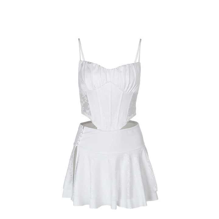 Damen Corsagenkleid mit filigranen Spitzenakzenten Echo Archiv