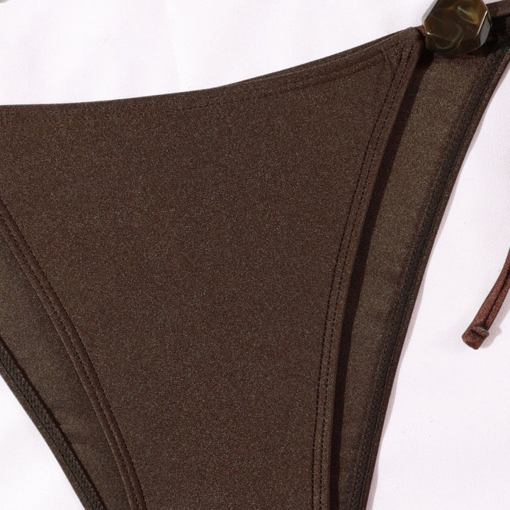 Damen Eleganter Bandeau-Bikini mit dekorativen Perlen Echo Archiv