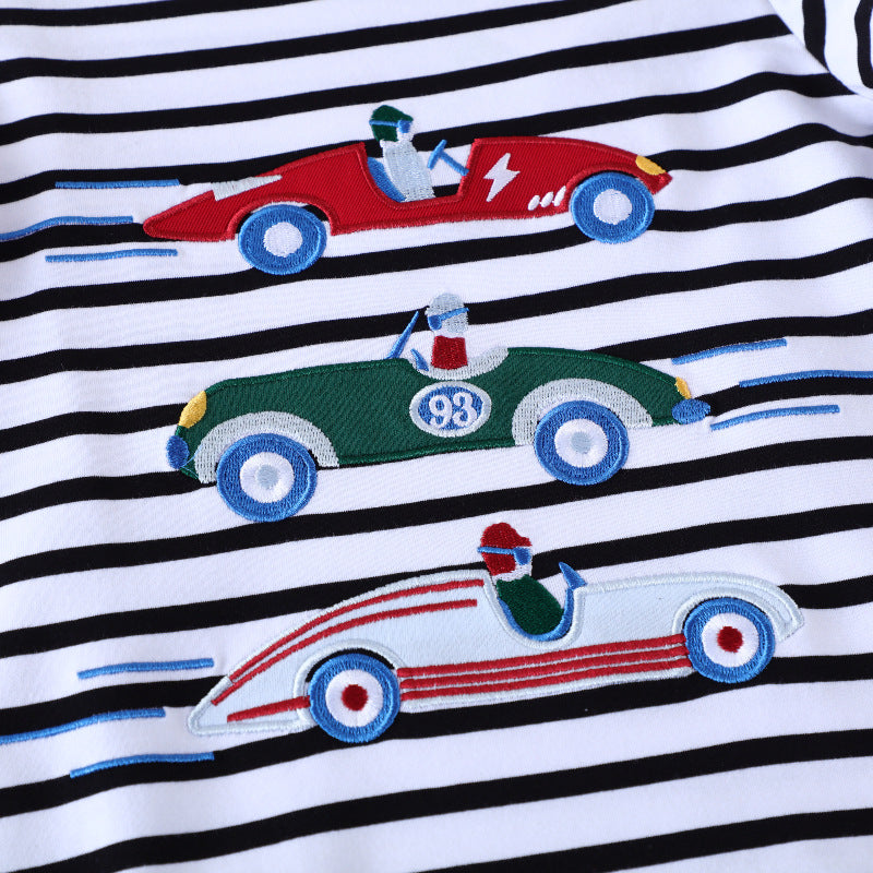 Jungen Langarm T-Shirt mit buntem Rennwagen-Motiv Echo Archiv