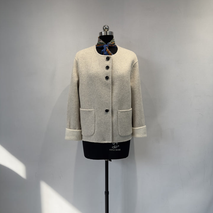 Damen Gemütliche Gestrickte Wollmischung Jacke Echoarchiv