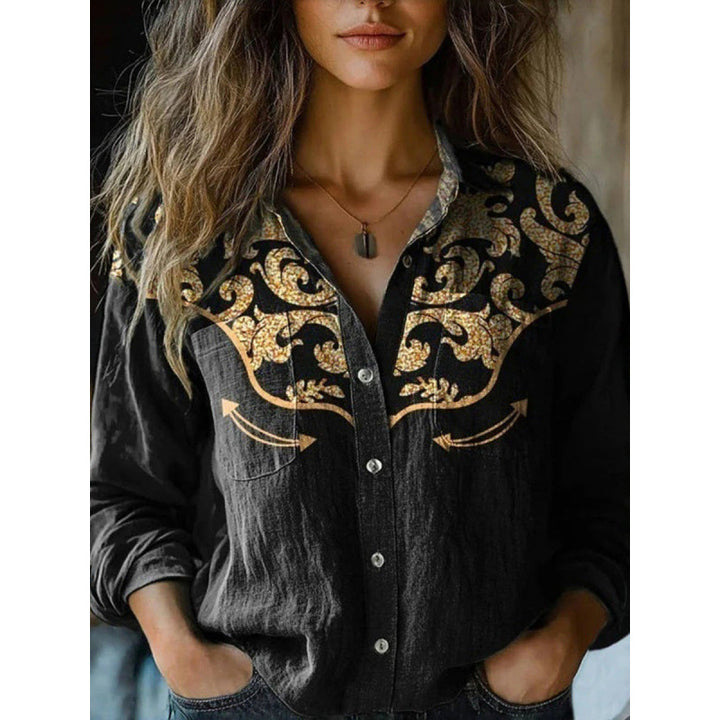 Damen Modische Bluse mit Paisleymuster Echoarchiv