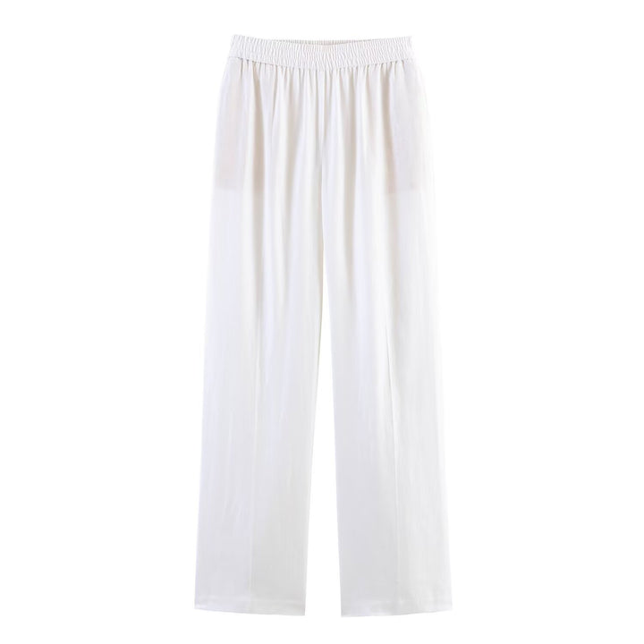 Damen Weite Palazzo-Hose mit elastischem Raffungsgummibund und fließendem Leichtstoff Echo Archiv