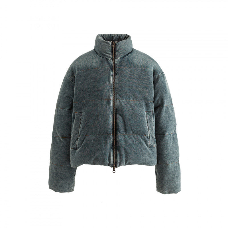 Damen Kurz geschnittene wattierte Cord‑Steppjacke im Boxy‑Cut mit Stehkragen Echo Archiv