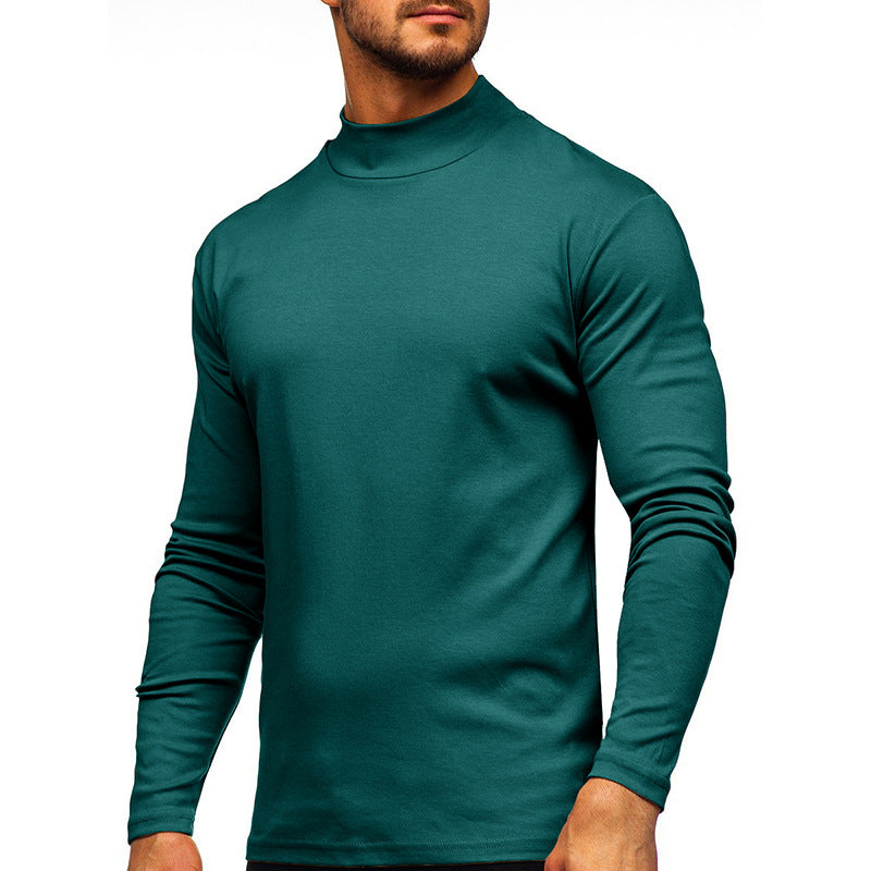 Herren Rollkragen-Langarmshirt aus atmungsaktiver Baumwolle Echoarchiv