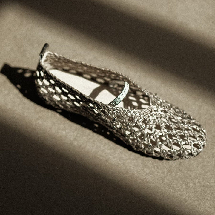 Damen luftige Ballerina mit elegantem Netzdesign Echoarchiv