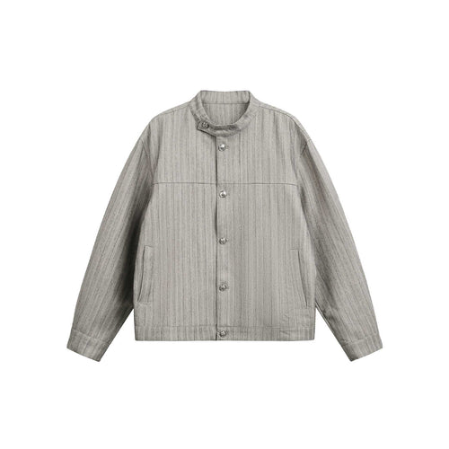 Unisex Oversize-Blouson im Workwear‑Stil mit Stehkragen und Knopfleiste Echoarchiv