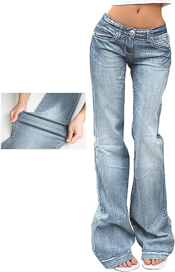Damen Bootcut-Jeans mit flexibler Passform und hohem Bund Echo Archiv