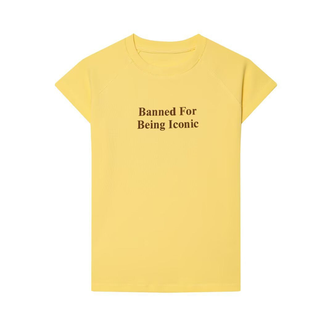 Damen T-Shirt mit modernem Schriftzug und lässigem Schnitt Echo Archiv