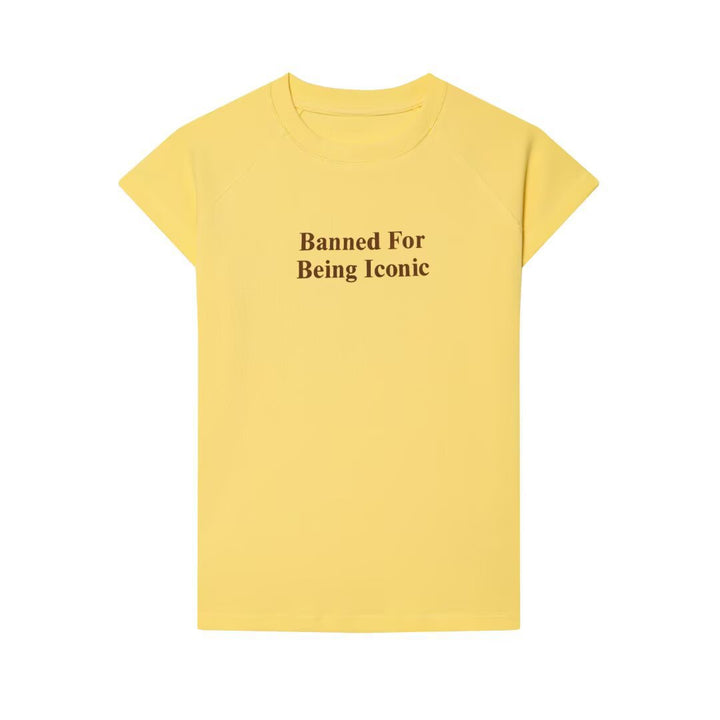 Damen T-Shirt mit modernem Schriftzug und lässigem Schnitt Echo Archiv