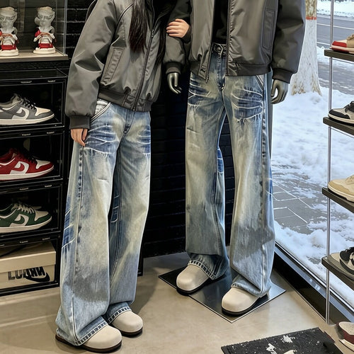 Damen Weitgeschnittene Denim-Hose Echoarchiv