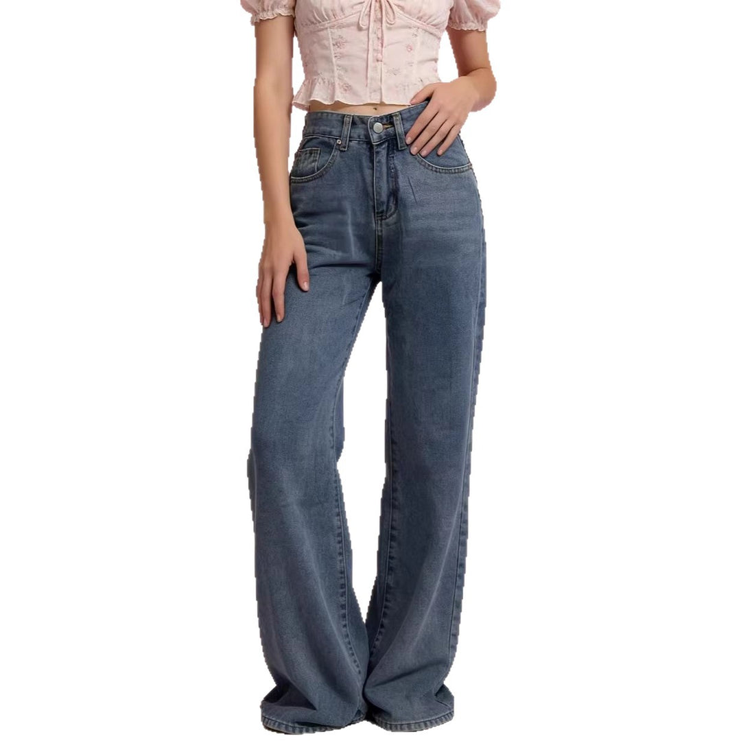 Damen Weite High-Waist Jeans mit besonderen Nahtdetails Echo Archiv