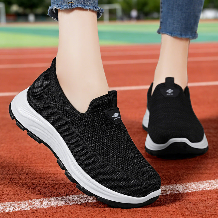 Damen nan nahtloser Strick-Comfort Slip-On Sneaker mit elastischem Einstieg und stoßdämpfender EVA-Zwischensohle Echo Archiv
