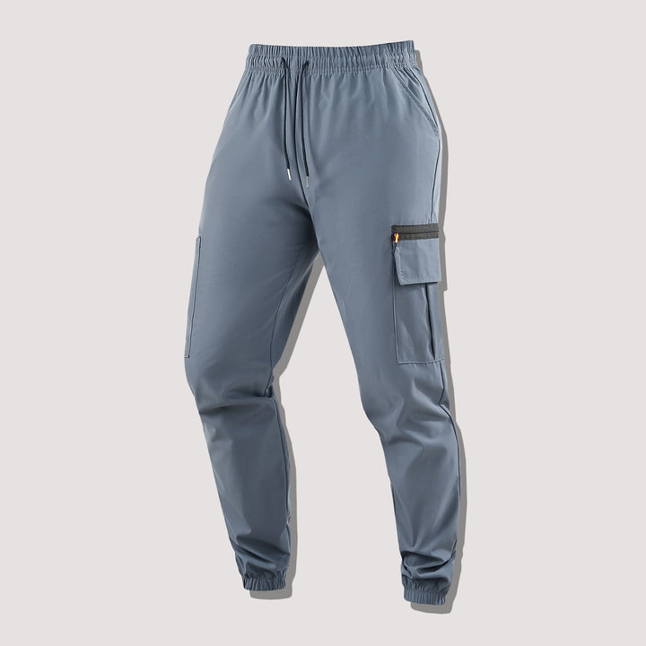 Herren Utility-Cargo-Jogginghose mit Kordelzug, Reißverschluss-Beintasche & elastischen Bündchen Echo Archiv