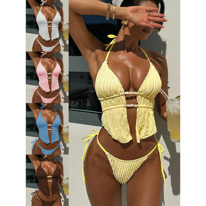 Damen Bikini-Set mit raffinierten Binde-Details und eleganter Struktur Echo Archiv