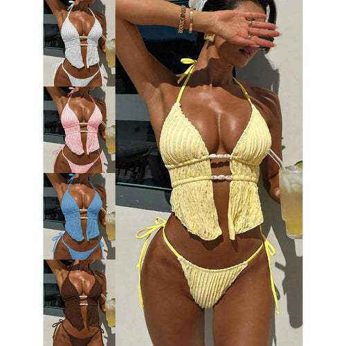 Damen Triangel-Bikini mit raffiniertem Wickeloberteil Echo Archiv