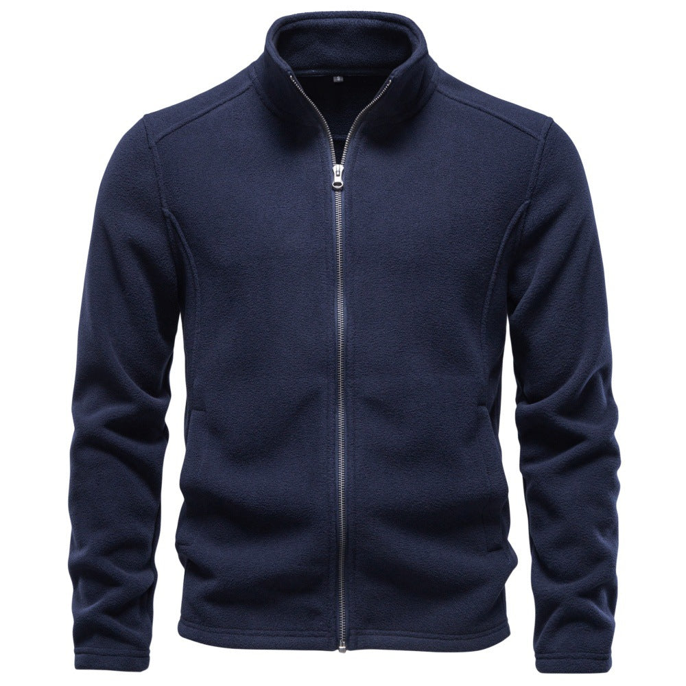 Herren Fleecejacke mit Stehkragen und durchgehendem Reißverschluss Echoarchiv