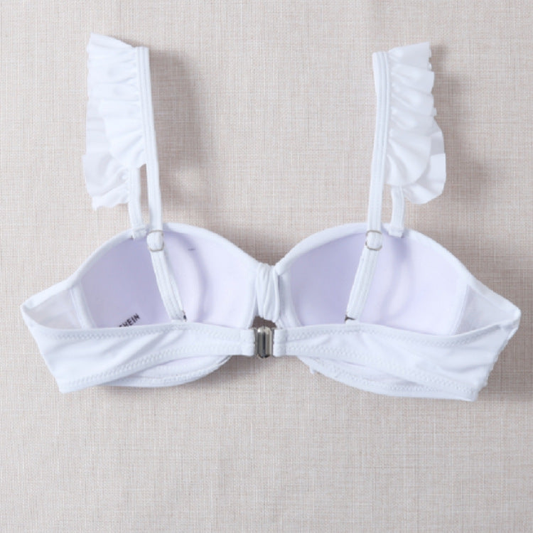 Damen Triangel-Bikinioberteil mit verspieltem Rüschendesign und knotenförmigem Ausschnitt Echo Archiv