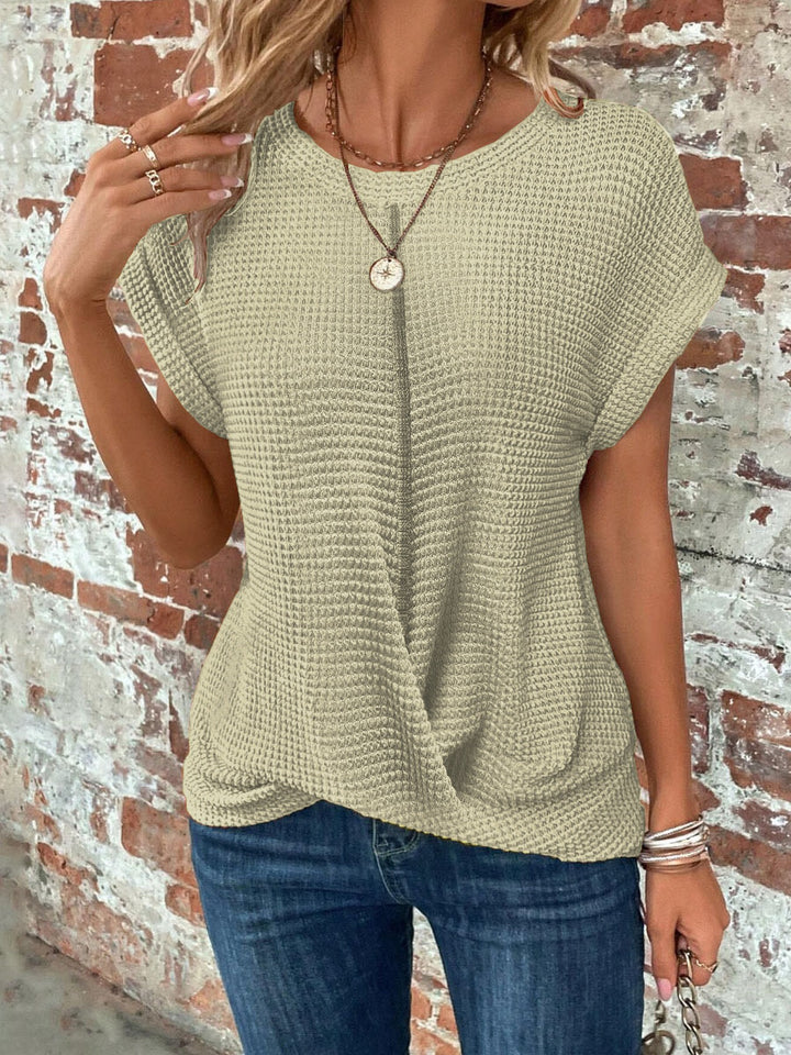 Damen lässiges Waffelstrickshirt Echo Archiv