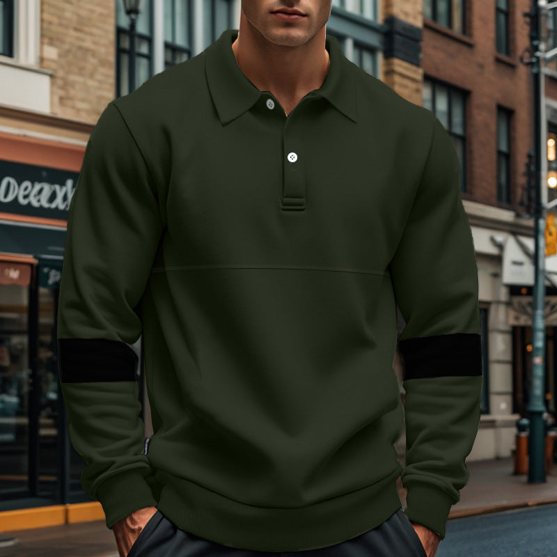 Herren sportlicher Pullover mit modischen Kontraststreifen Echoarchiv