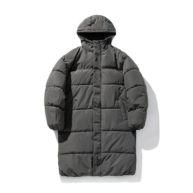 Unisex Langer Steppparka im Clean-Look mit Kapuze, Thermofüllung und verstellbarem Saum Echo Archiv
