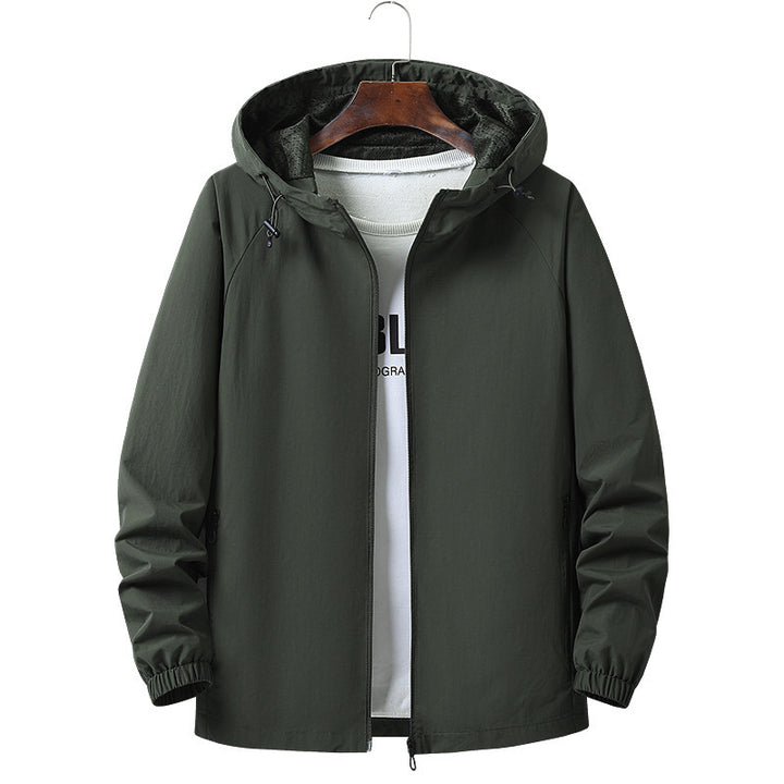 Herren Leichte Kapuzen-Übergangsjacke mit wind- und wasserabweisendem Funktionsmaterial Echo Archiv