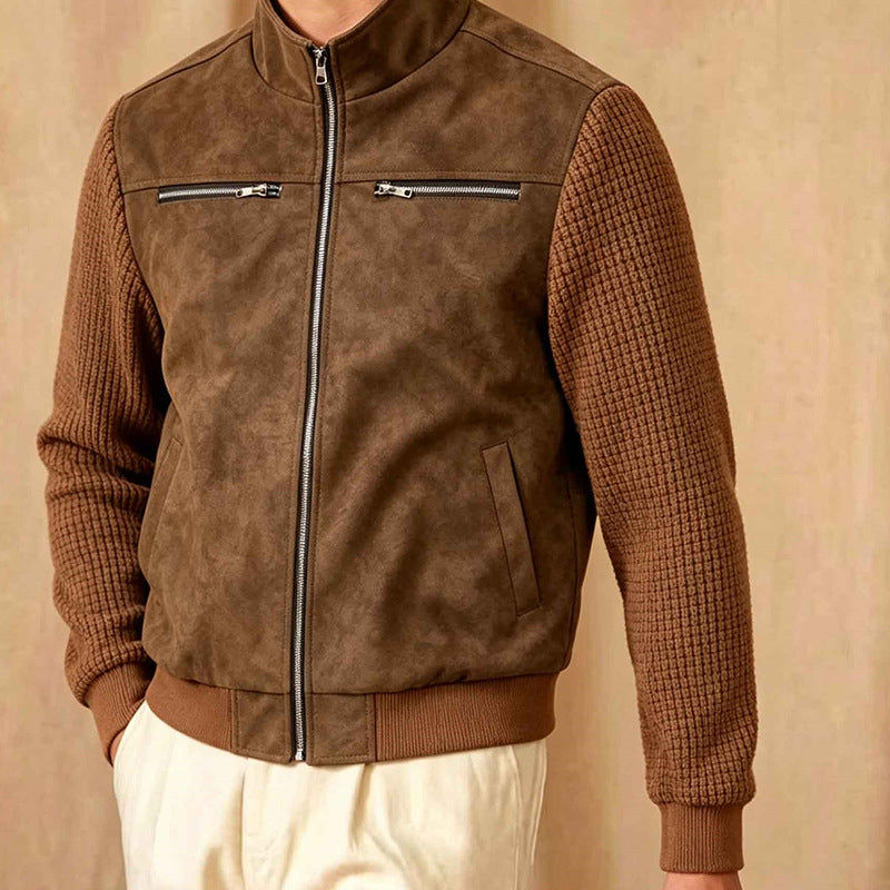 Herren Übergangsjacke mit hohem Kragen und strukturierter Oberfläche Echo Archiv
