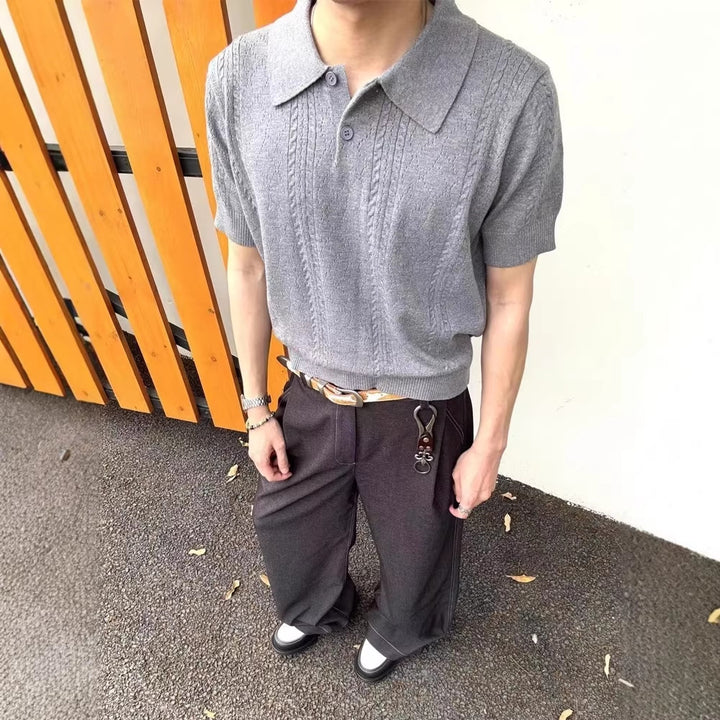 Herren Strick Polohemd aus hochwertiger Cotton Echo Archive