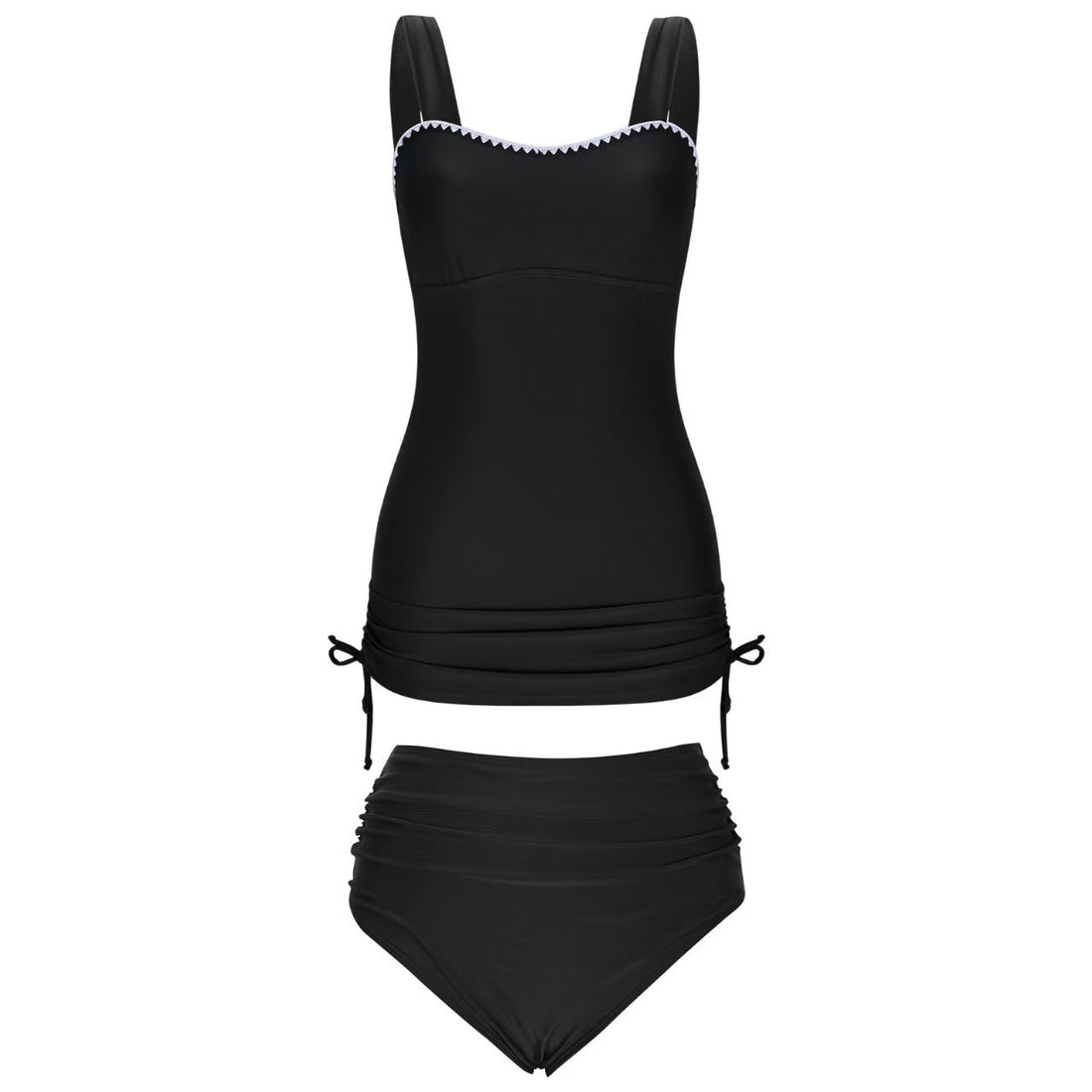 Damen Tankini-Set mit verstellbaren Trägern und seitlicher Raffung – Maréssa