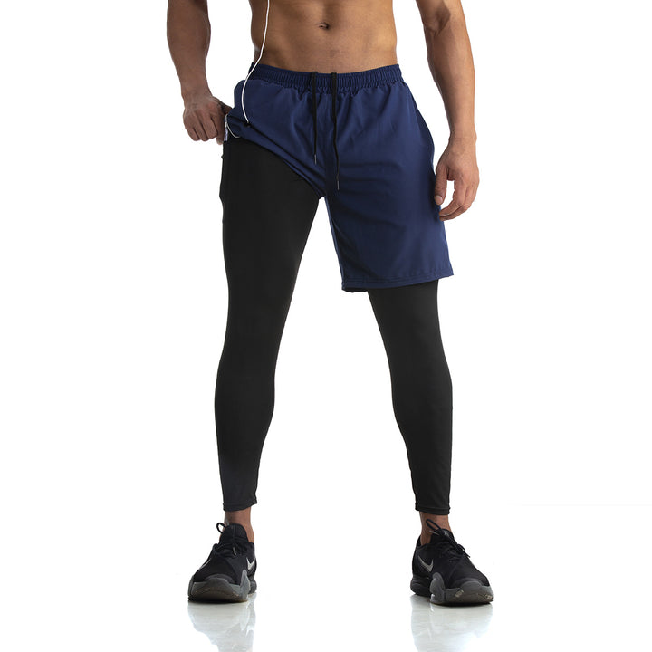 Herren Sportliche Laufshorts mit integrierten Kompressionsleggings Echoarchiv