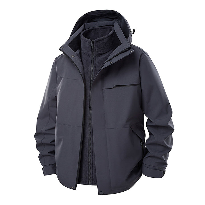 Herren Wasserdichte Outdoor-Jacke mit verstellbarer Kapuze Echo Archiv