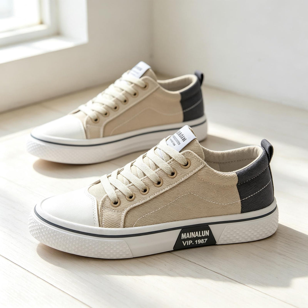 Herren Sportliche Sneakers mit kontrastierenden Einsätzen Echoarchiv