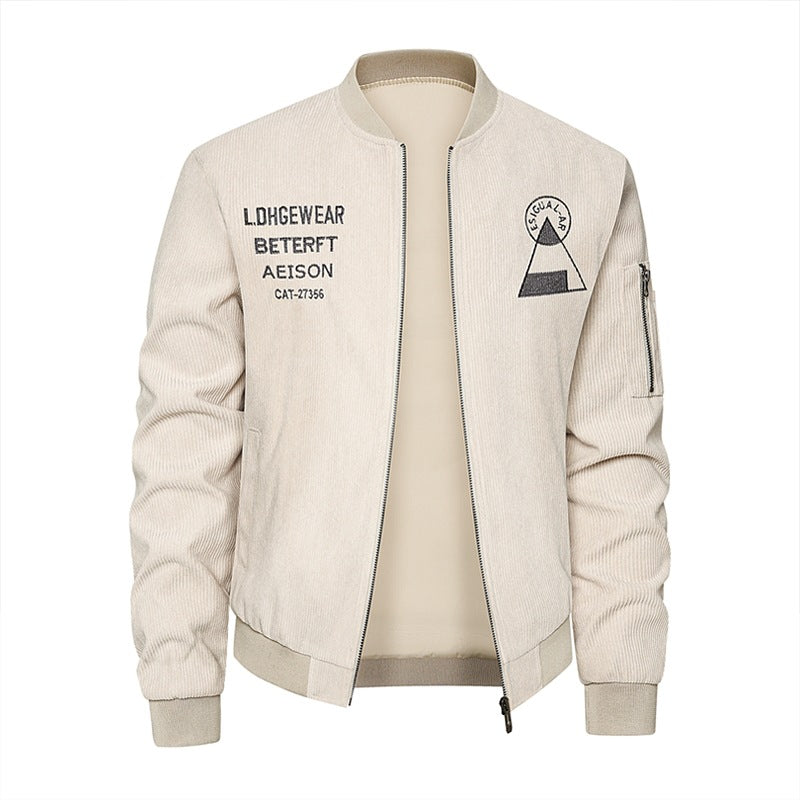Herren Modische Cord Bomberjacke Echo Archiv
