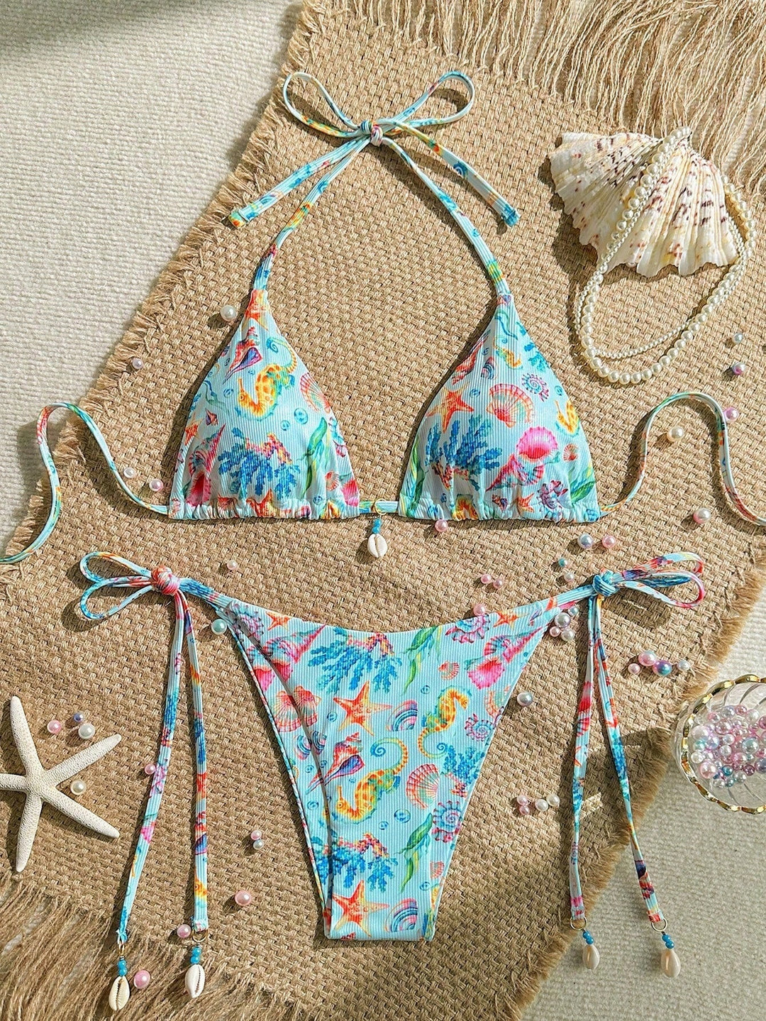 Damen Triangel-Bikini mit Muschel-Details Echo Archiv