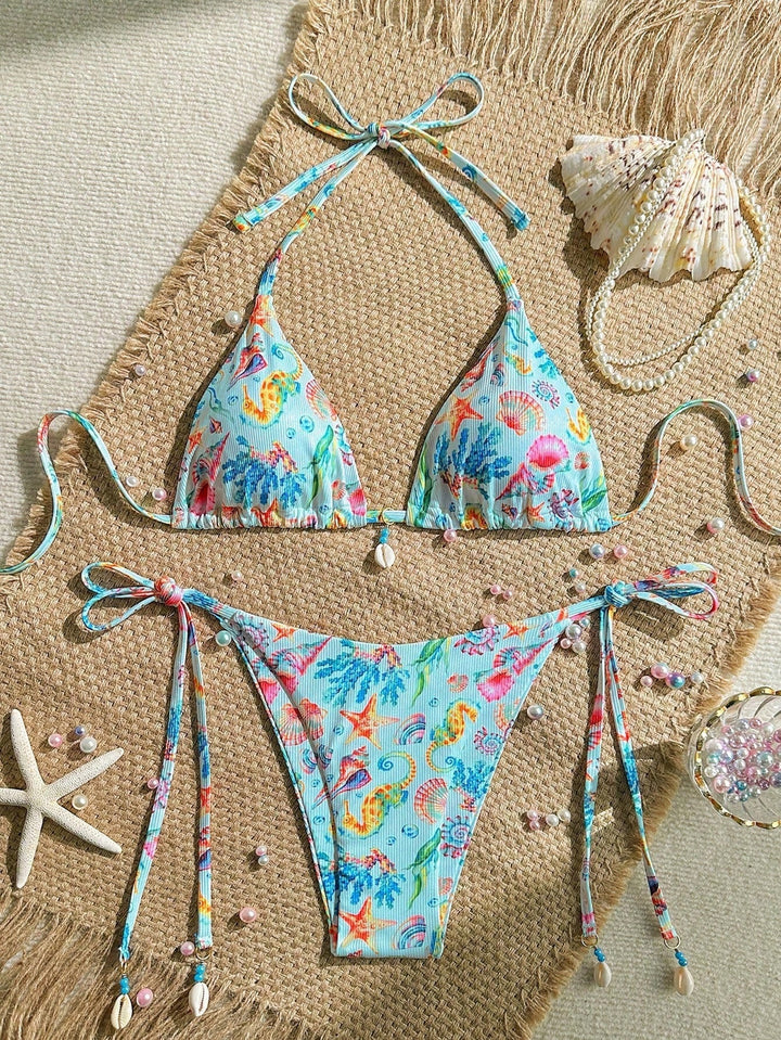 Damen Triangel-Bikini mit Muschel-Details Echo Archiv