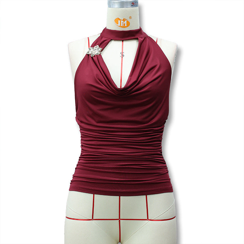 Damen Elegantes Wickeltop mit Raffungen Echo Archiv