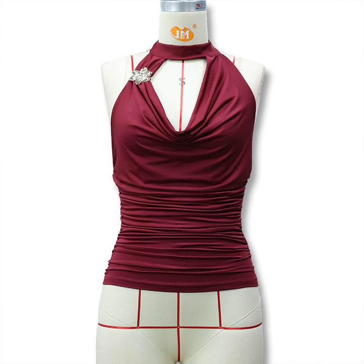Damen Elegantes Wickeltop mit Raffungen Echo Archiv