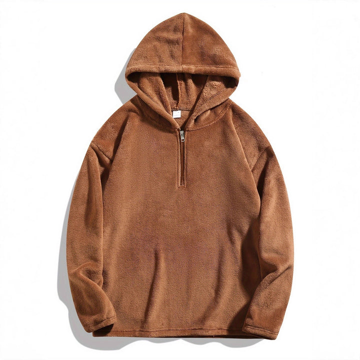 Herren kuscheliger Fleece-Hoodie mit praktischer Reißverschlussöffnung Echoarchiv