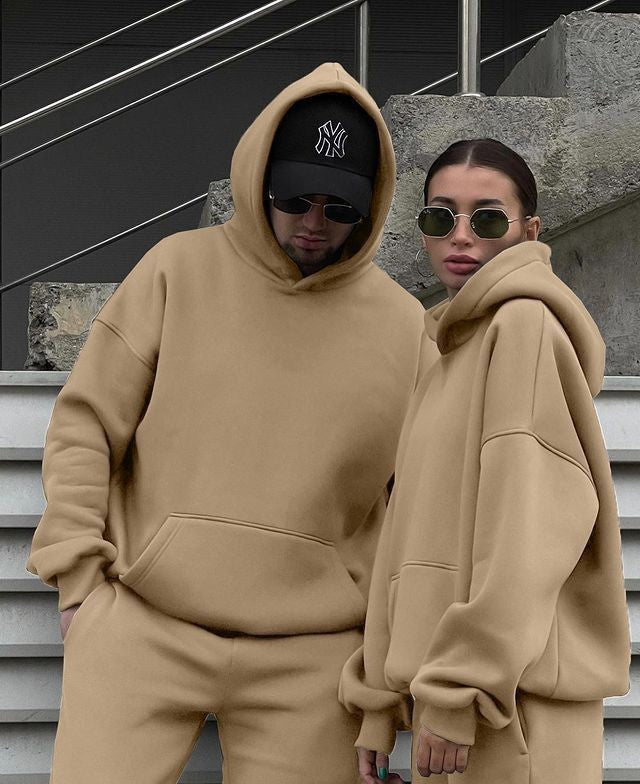 Unisex Oversize-Kapuzenpullover und Relax-Jogginghose Set aus hochwertiger Baumwollmischung Echo Archiv