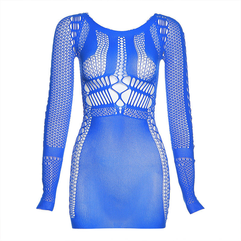 Damen Netzkleid mit langen Ärmeln Echo Archiv