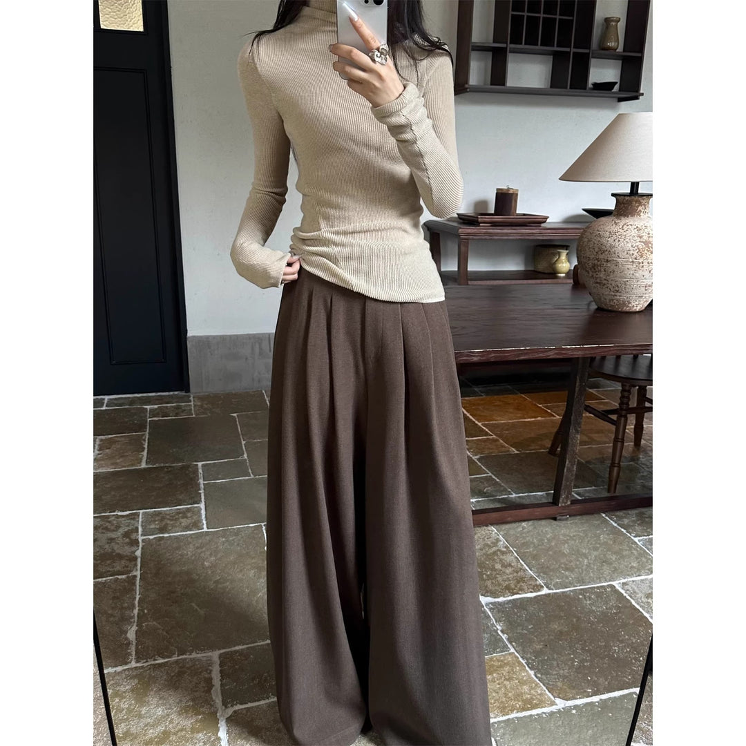 Damen Elegante weite Hochbundhose Echoarchiv