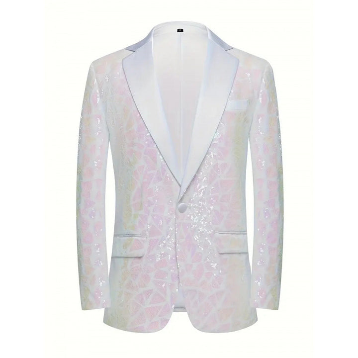 Herren Glamouröser Pailletten-Blazer mit hochwertigem Satin-Finish Echoarchiv
