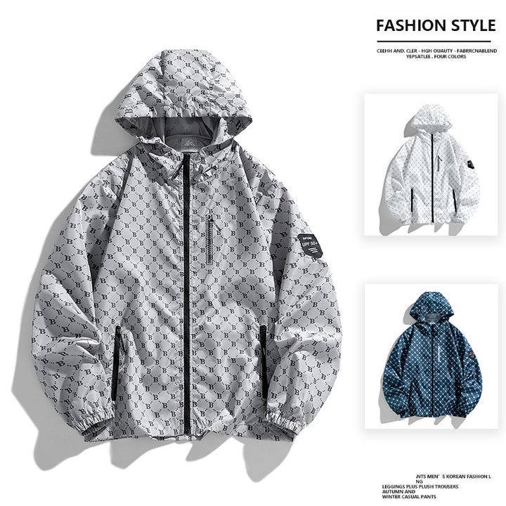 Herren Sportliche Windbreaker-Jacke Echo Archiv
