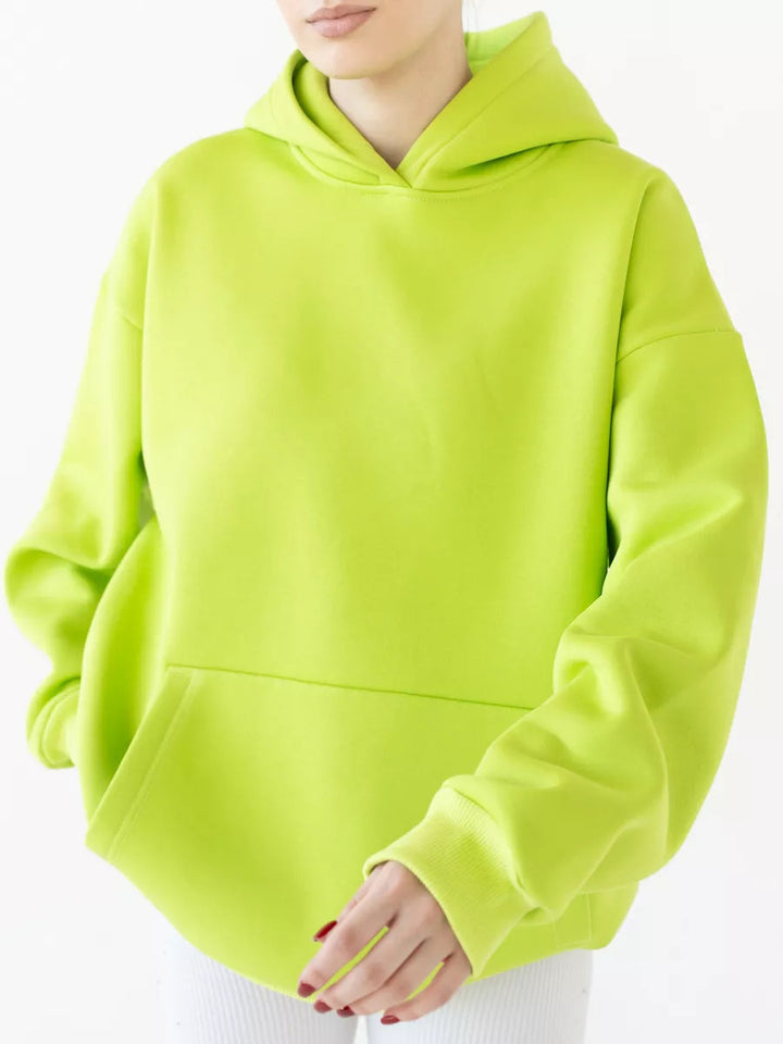 Damen nan oversized Kapuzenpullover mit Kängurutasche und dropped-shoulder Schnitt Echo Archiv