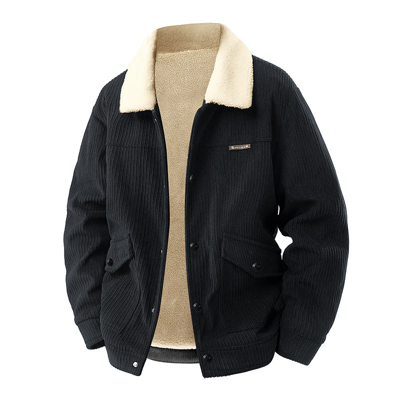 Herren Modische Steppjacke mit Teddyfutter Echo Archiv