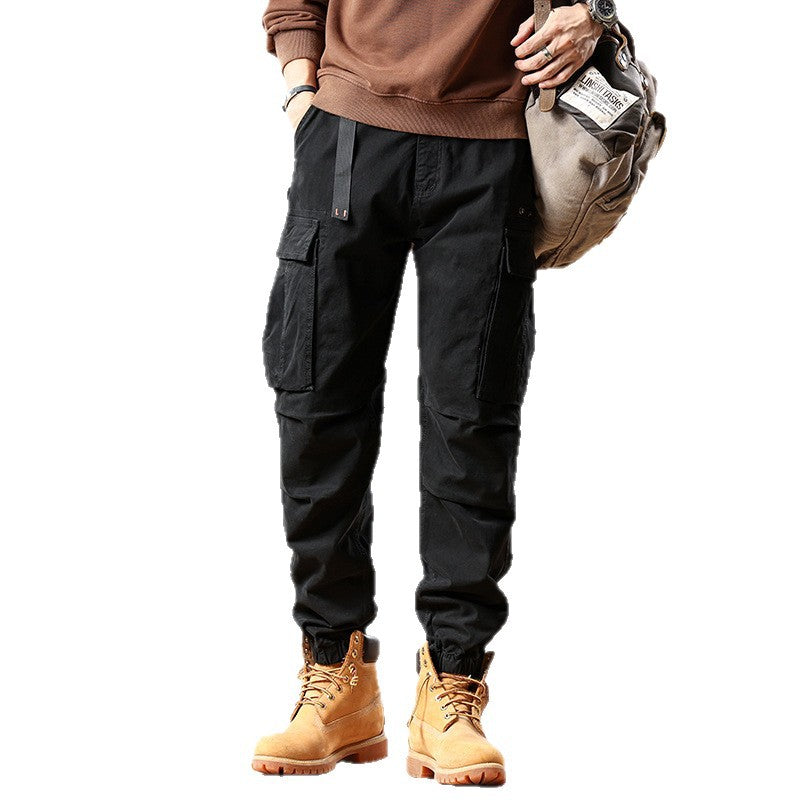 Herren Utility-Cargo-Hose mit verstellbarem Gürtelbund, Mehrfachtaschen und elastischem Saum Echo Archiv