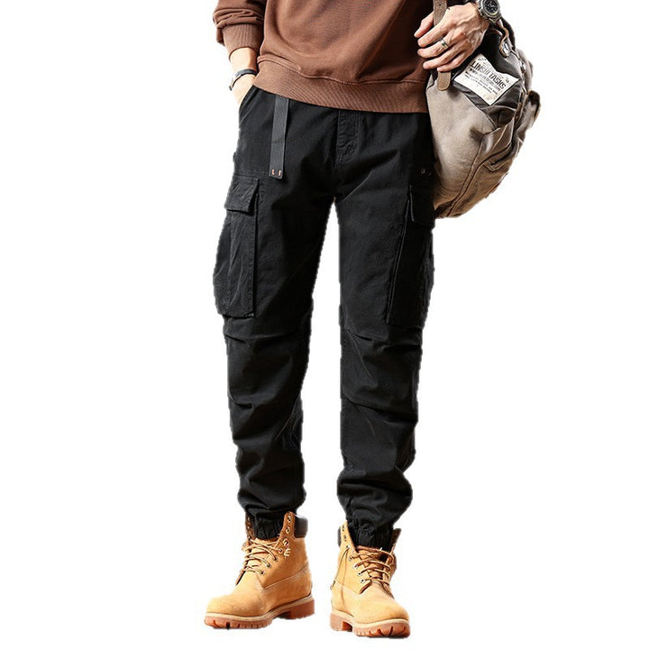 Herren Utility-Cargo-Hose mit verstellbarem Gürtelbund, Mehrfachtaschen und elastischem Saum Echo Archiv