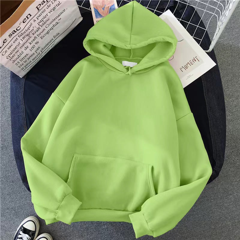Damen weicher Oversize-Kapuzenpullover mit asymmetrischem Saum Kängurutasche und überschnittener Schulter – Auréline