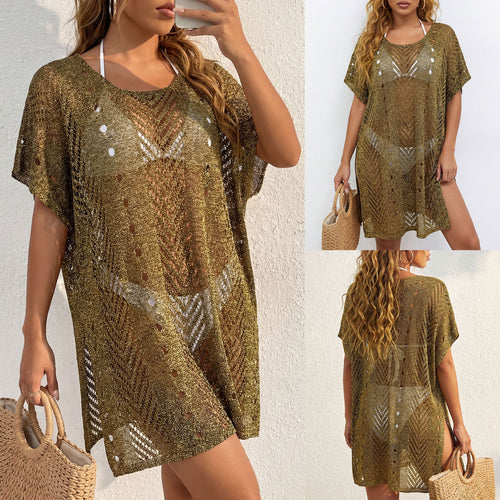 Damen eleganter häkelter Strandüberwurf Echo Archiv